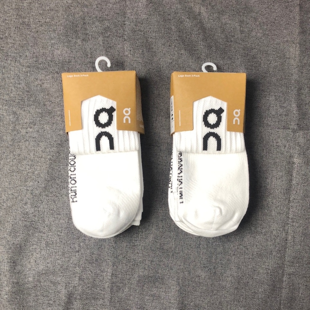 On Running 💃🏼White Athletic Socks 💃🏼Ankle Length 6 pairs L size